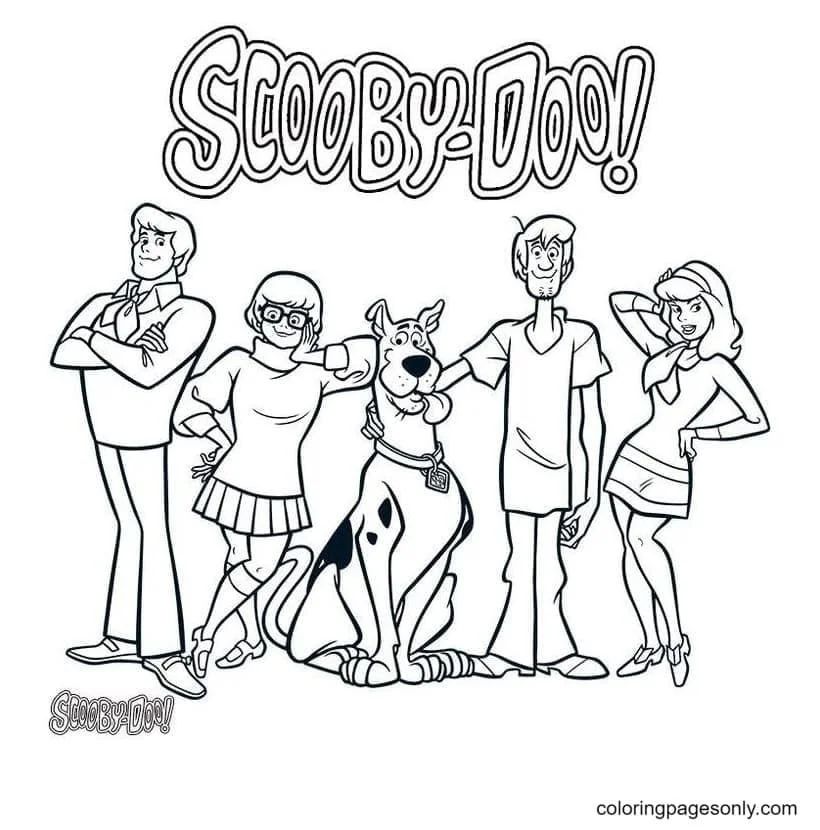 Çocuklar İçin Scooby Doo Boyama Sayfaları 