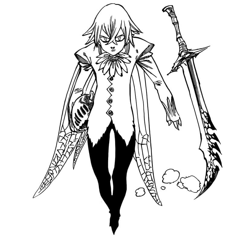 Çocuklar İçin Seven Deadly Sins Boyama Sayfaları 