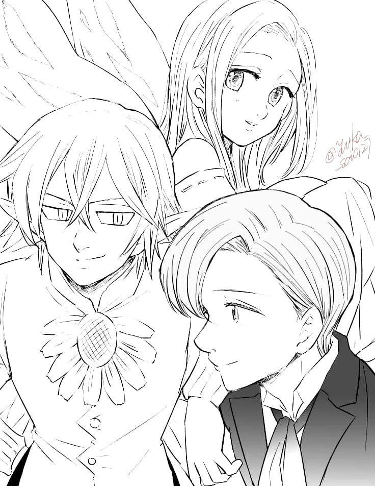 Çocuklar İçin Seven Deadly Sins Boyama Sayfaları 