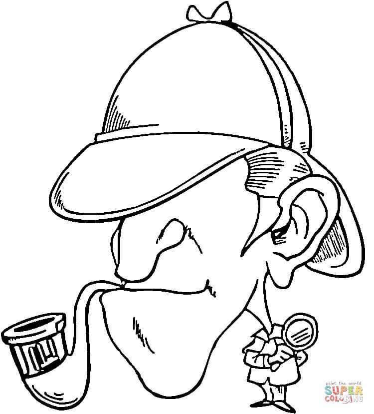 Çocuklar İçin Sherlock Holmes Boyama Sayfaları 