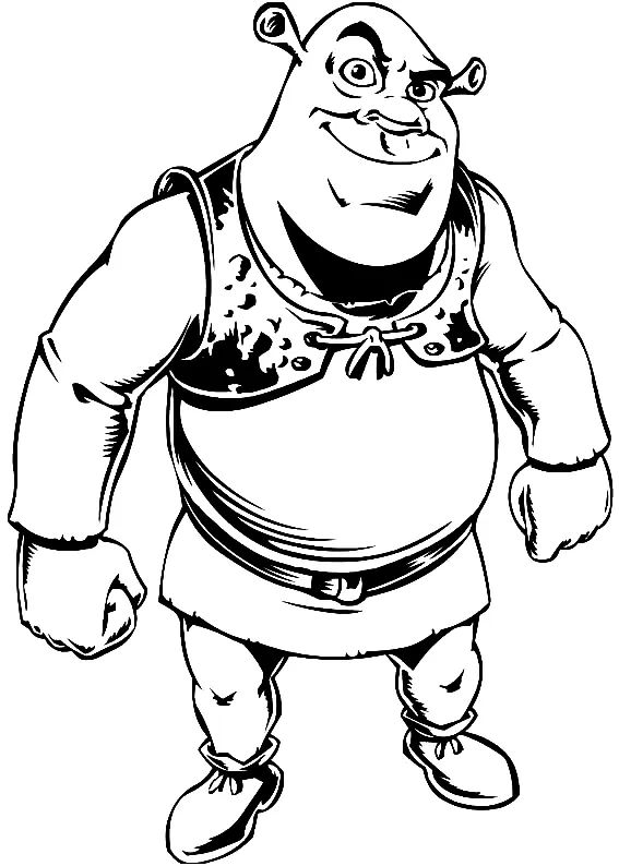 Çocuklar İçin Shrek Boyama Sayfaları 