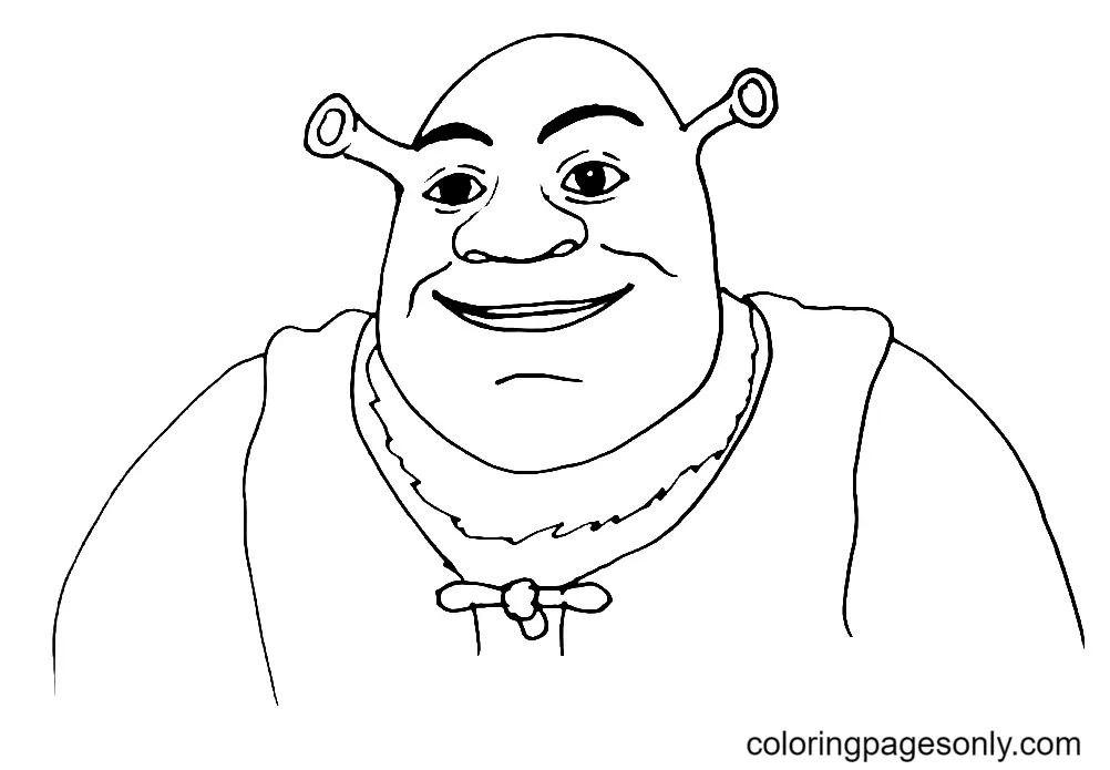 Çocuklar İçin Shrek Boyama Sayfaları 