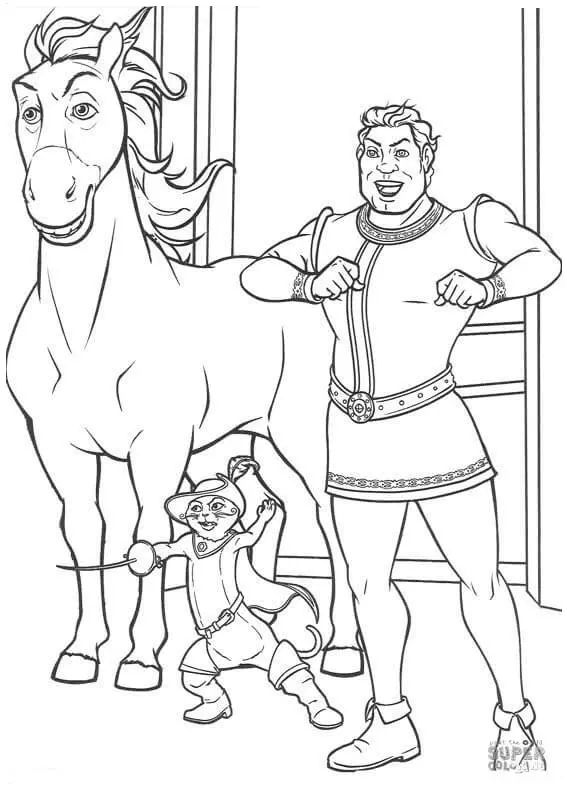 Çocuklar İçin Shrek Boyama Sayfaları 
