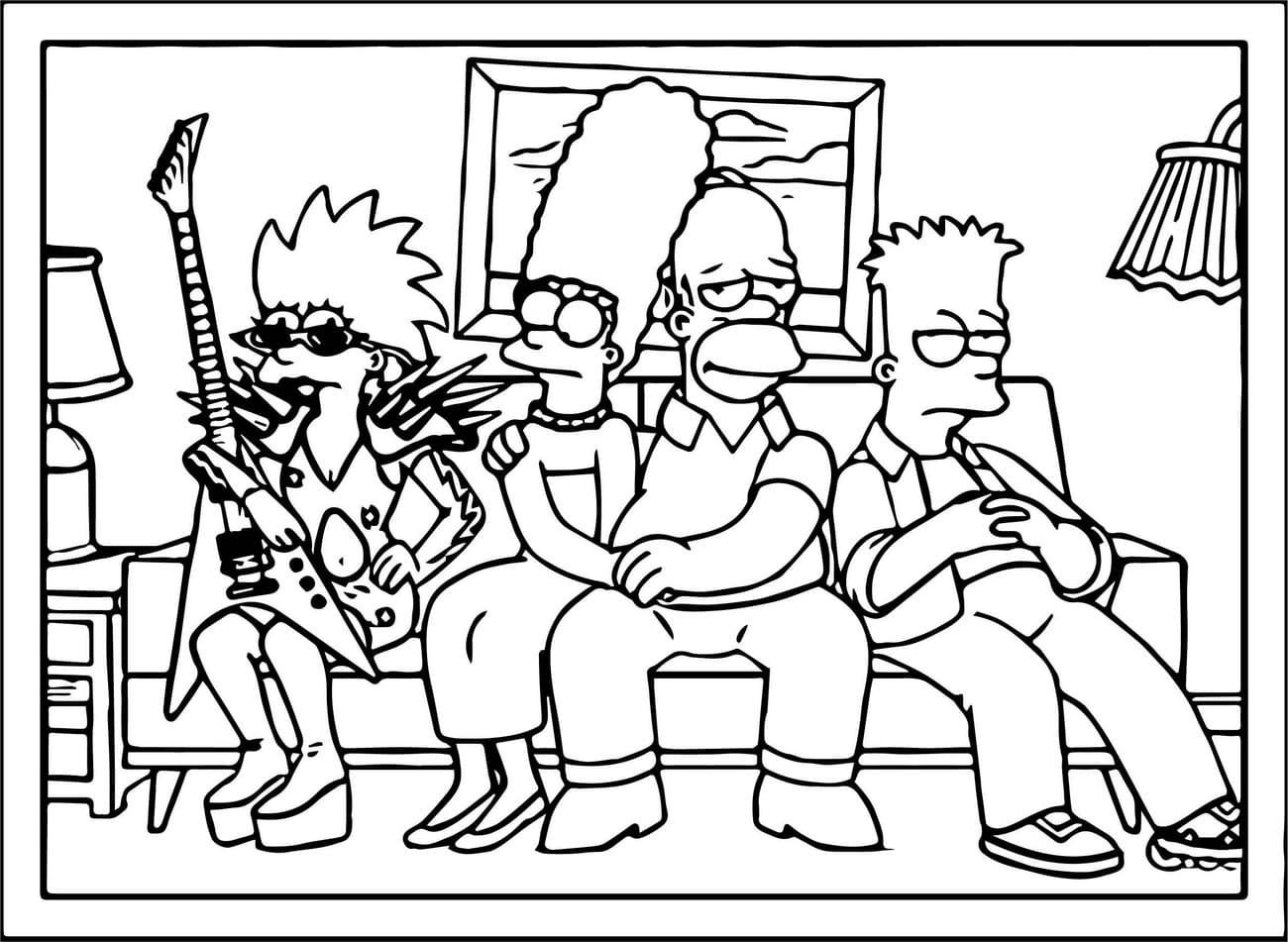 Çocuklar İçin Simpsonlar Boyama Sayfaları 