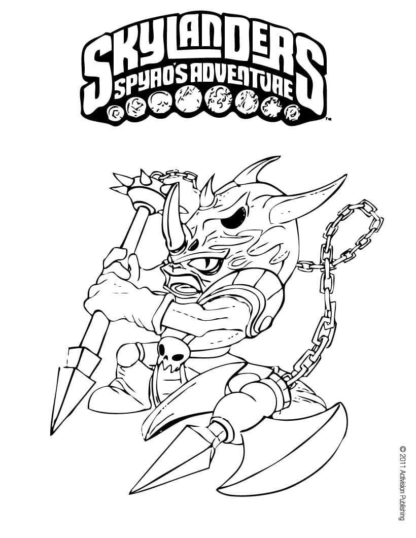 Çocuklar İçin Skylanders Boyama Sayfaları 
