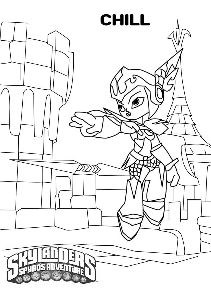 Çocuklar İçin Skylanders Boyama Sayfaları 