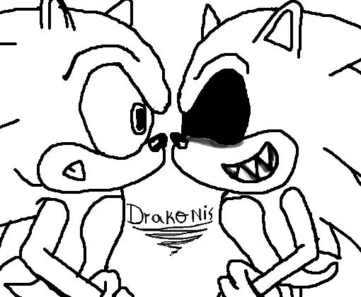 Çocuklar İçin Sonic Exe Boyama Sayfaları 
