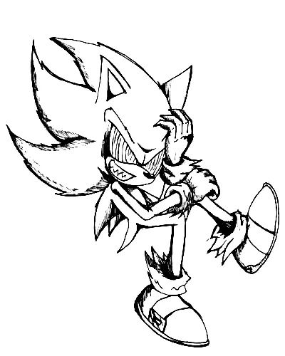 Çocuklar İçin Sonic Exe Boyama Sayfaları 