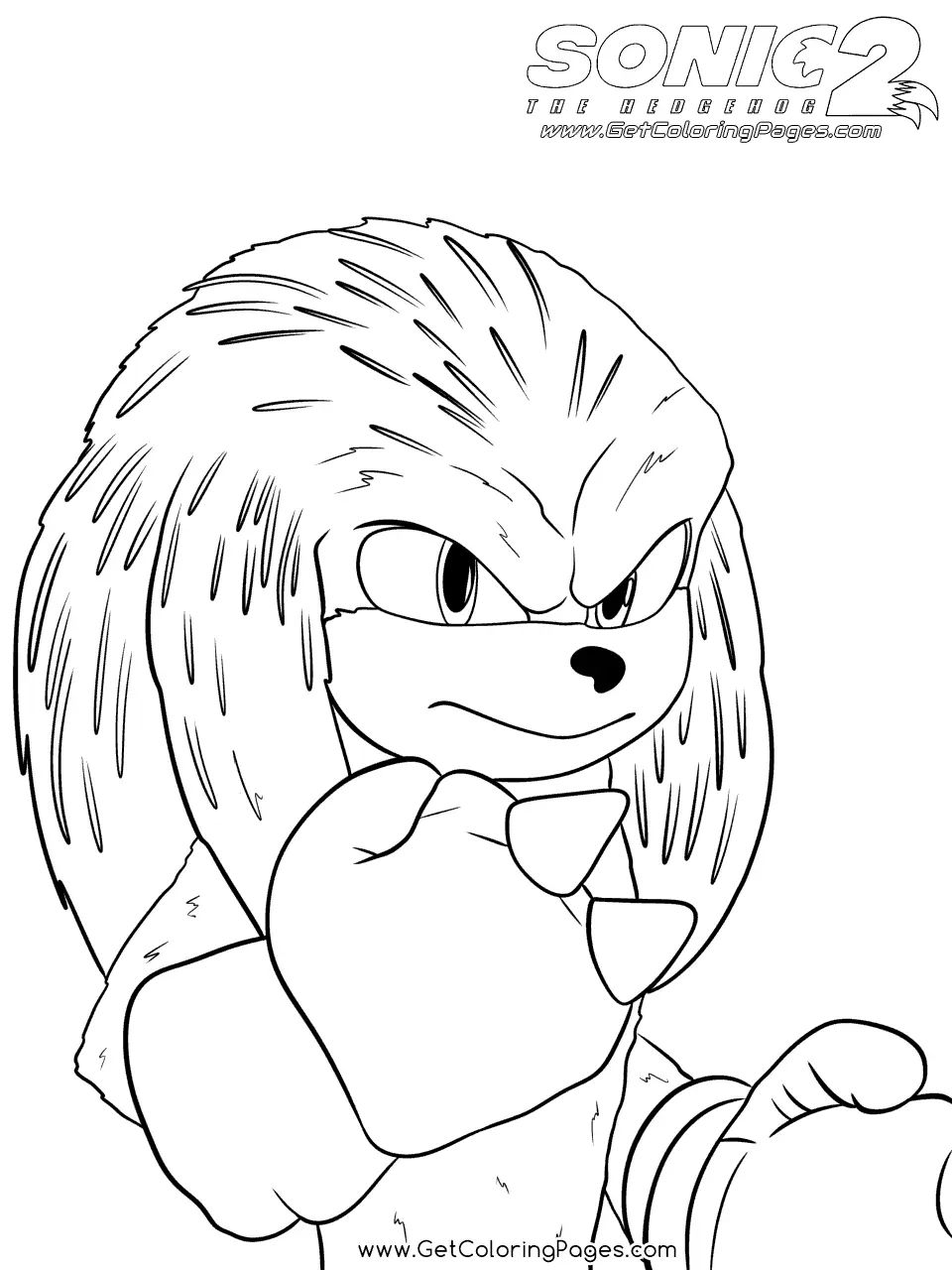 Çocuklar İçin Sonic-The Hedgehog 2 Boyama Sayfaları 