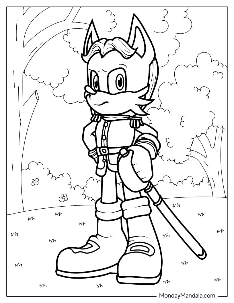 Çocuklar İçin Sonic Boyama Sayfaları 