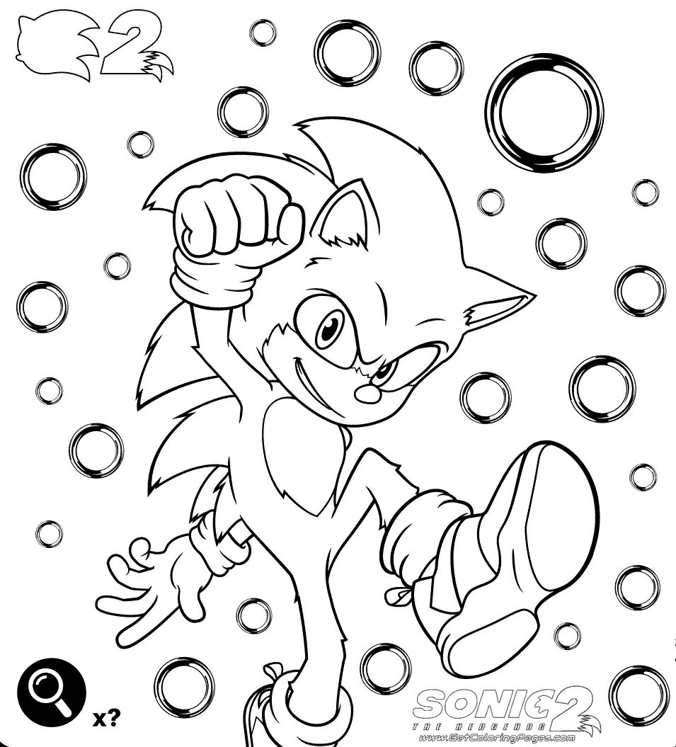 Çocuklar İçin Sonic Boyama Sayfaları 