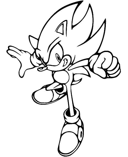 Çocuklar İçin Sonic Boyama Sayfaları 