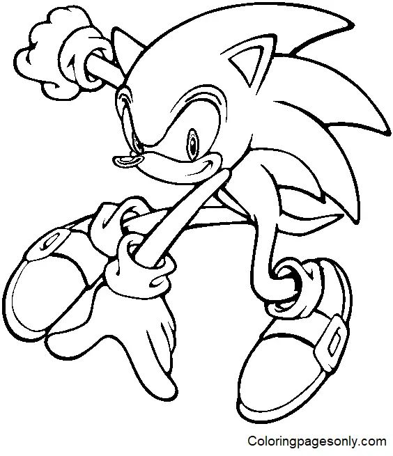 Çocuklar İçin Sonic Boyama Sayfaları 