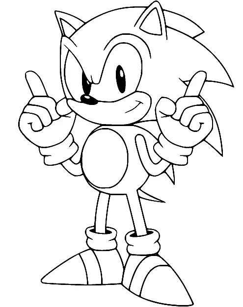 Çocuklar İçin Sonic Boyama Sayfaları 