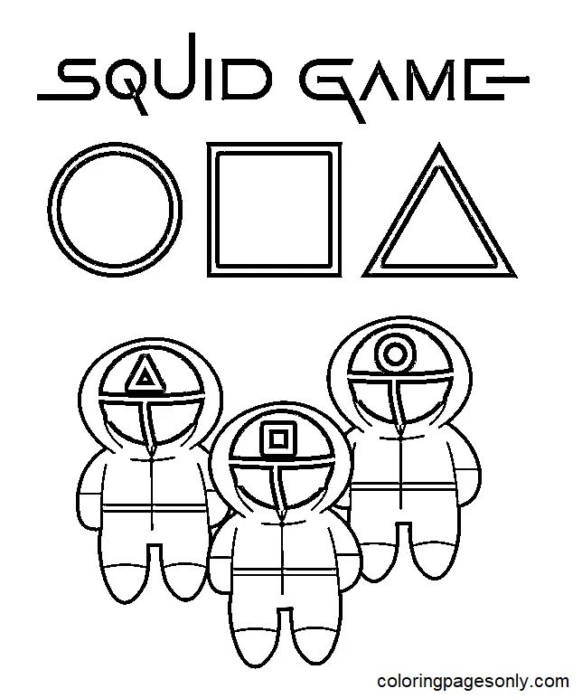 Çocuklar İçin squid-game-1 Boyama Sayfaları 
