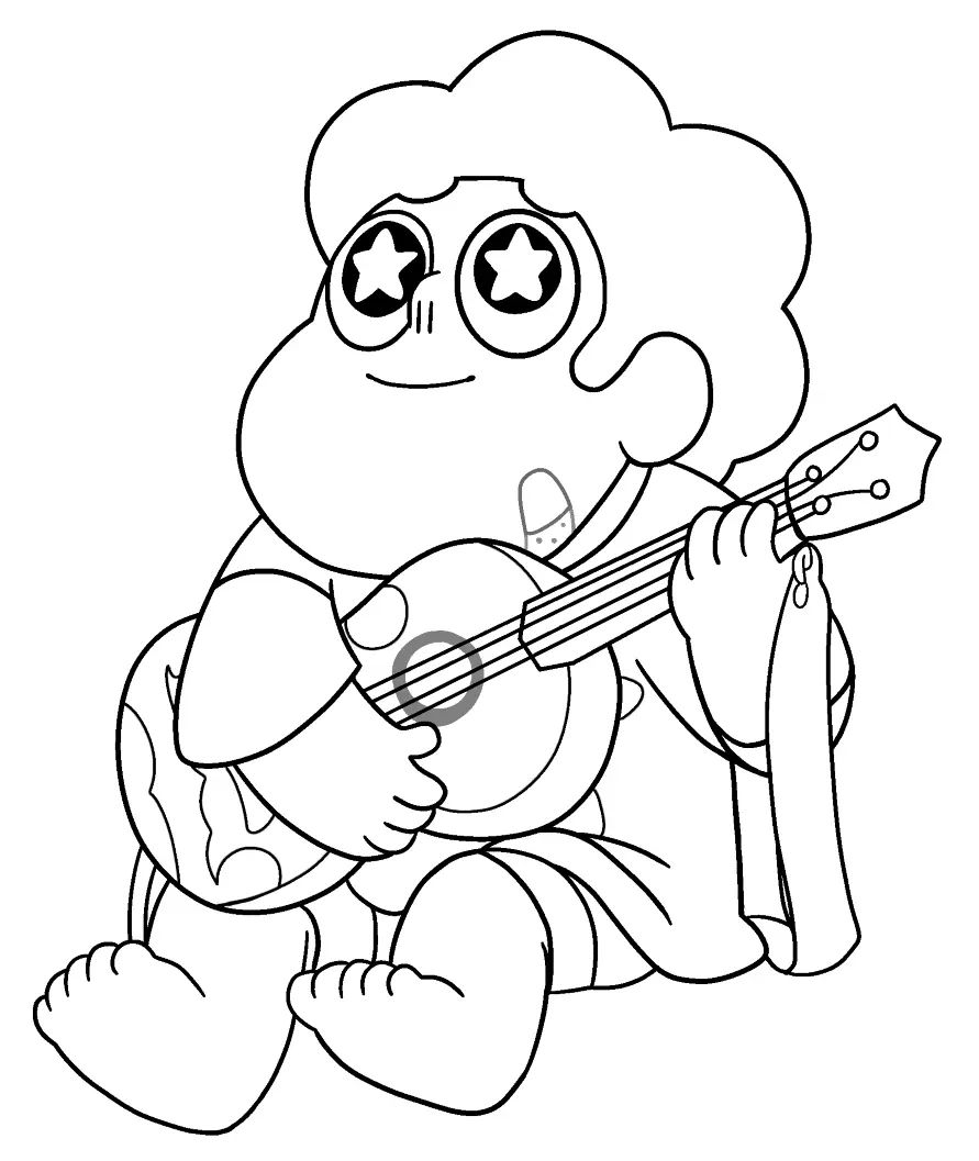 Çocuklar İçin Steven Universe Boyama Sayfaları 