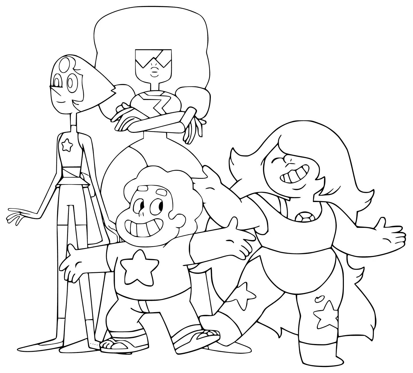 Çocuklar İçin Steven Universe Boyama Sayfaları 