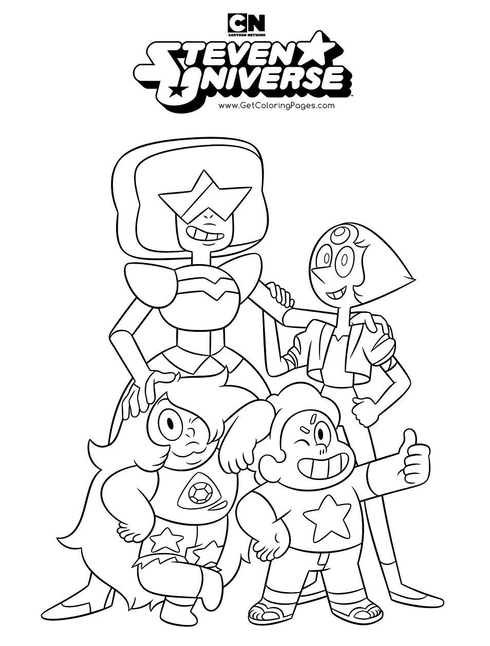 Çocuklar İçin Steven Universe Boyama Sayfaları 