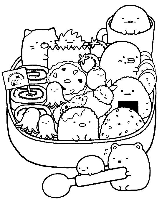 Çocuklar İçin Sumikko Gurashi Boyama Sayfaları 