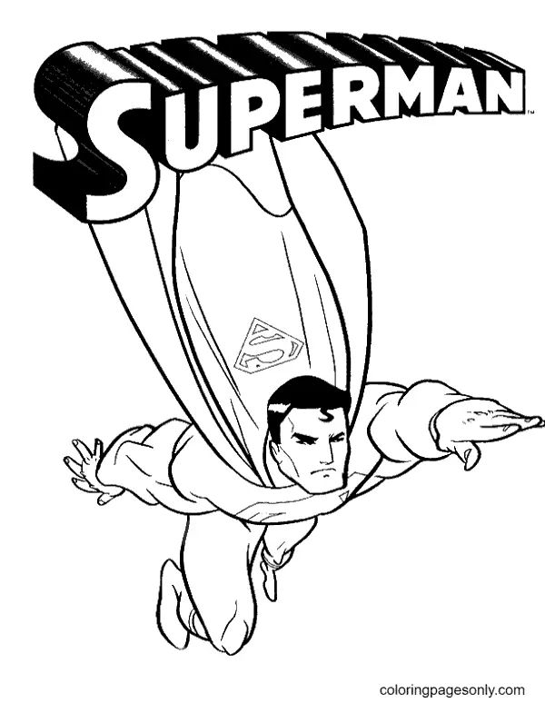 Çocuklar İçin Superman Boyama Sayfaları 