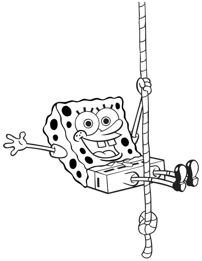 Çocuklar İçin Sunger Bob Boyama Sayfaları 