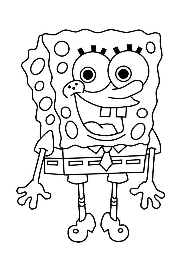 Çocuklar İçin Sunger Bob Boyama Sayfaları 