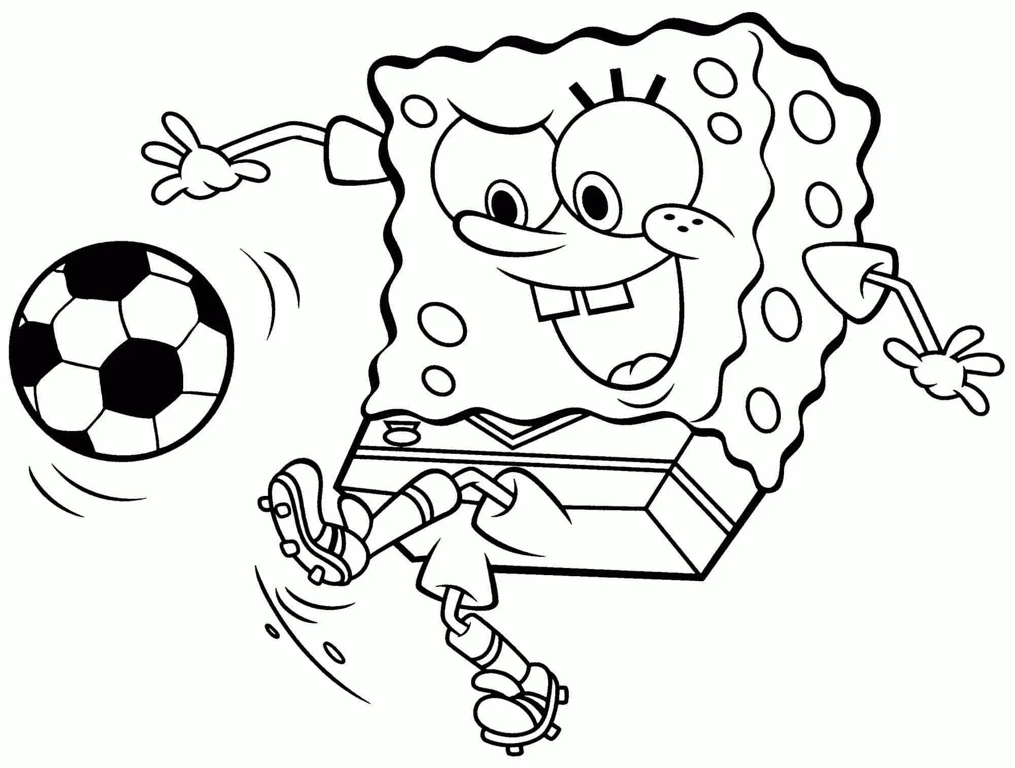 Çocuklar İçin Sunger Bob Boyama Sayfaları 