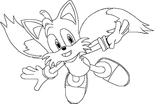 Çocuklar İçin Tails Boyama Sayfaları 