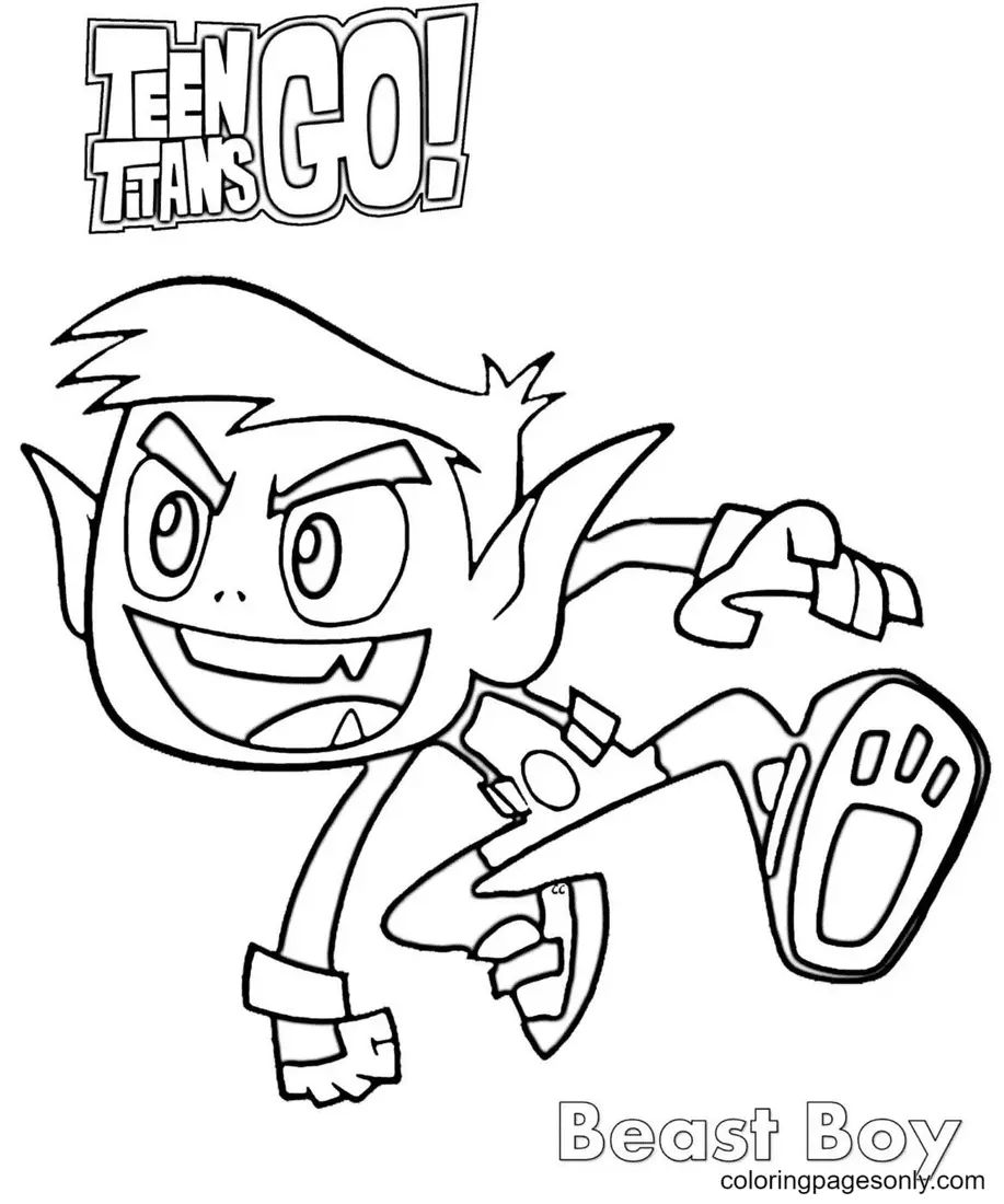 Çocuklar İçin Teen Titans Go Boyama Sayfaları 