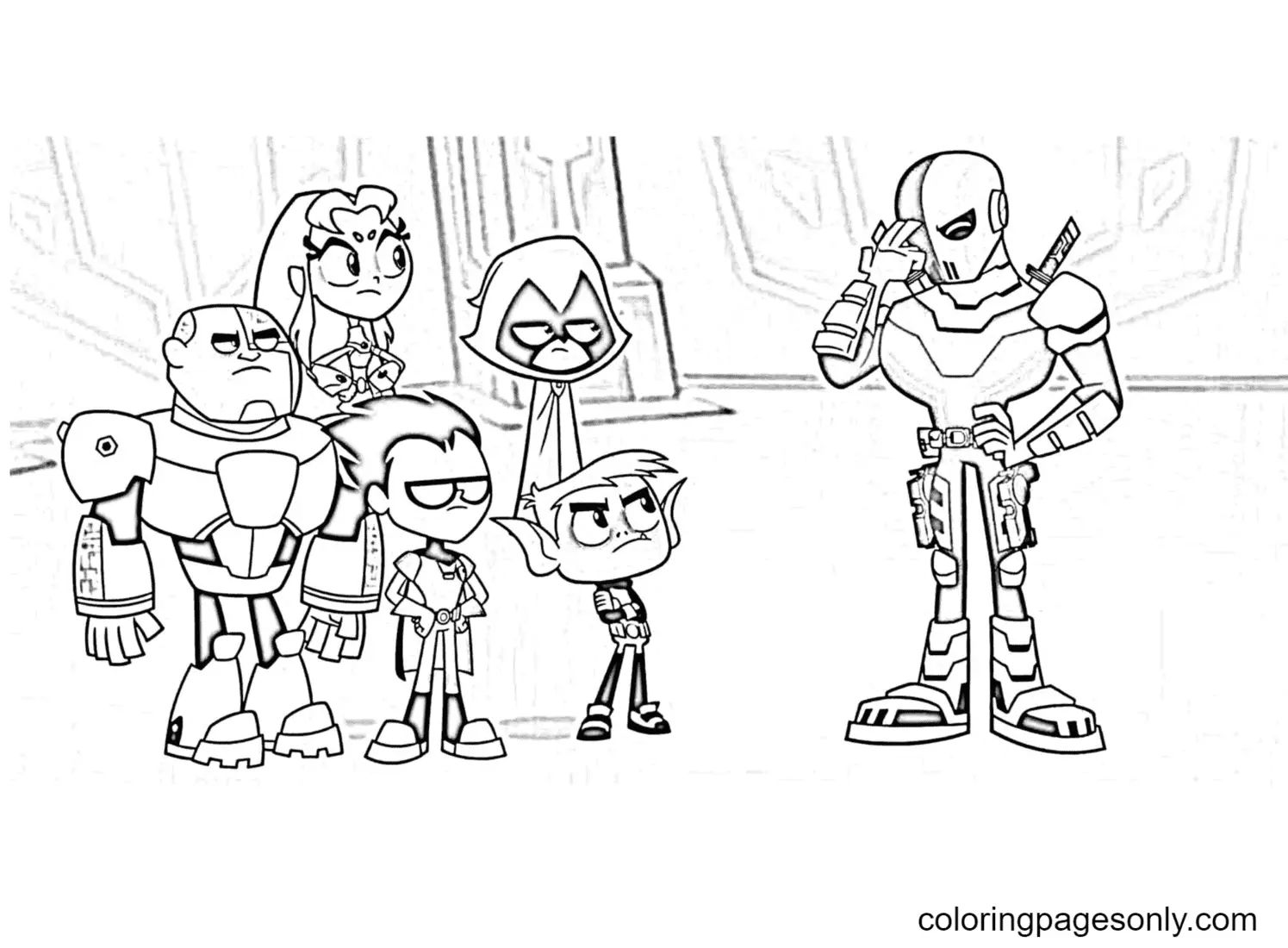 Çocuklar İçin Teen Titans Go Boyama Sayfaları 