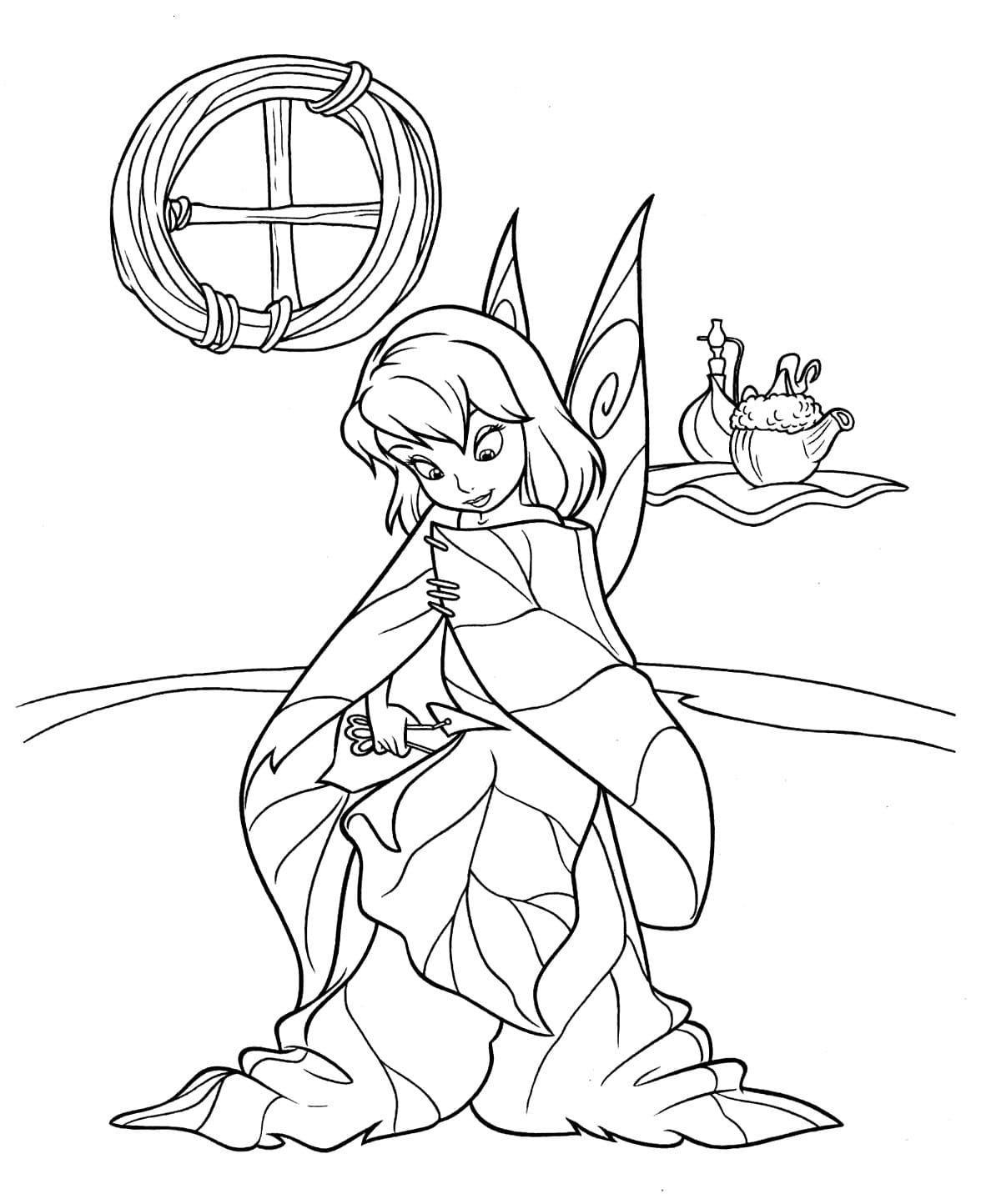 Çocuklar İçin Tinkerbell Boyama Sayfaları 