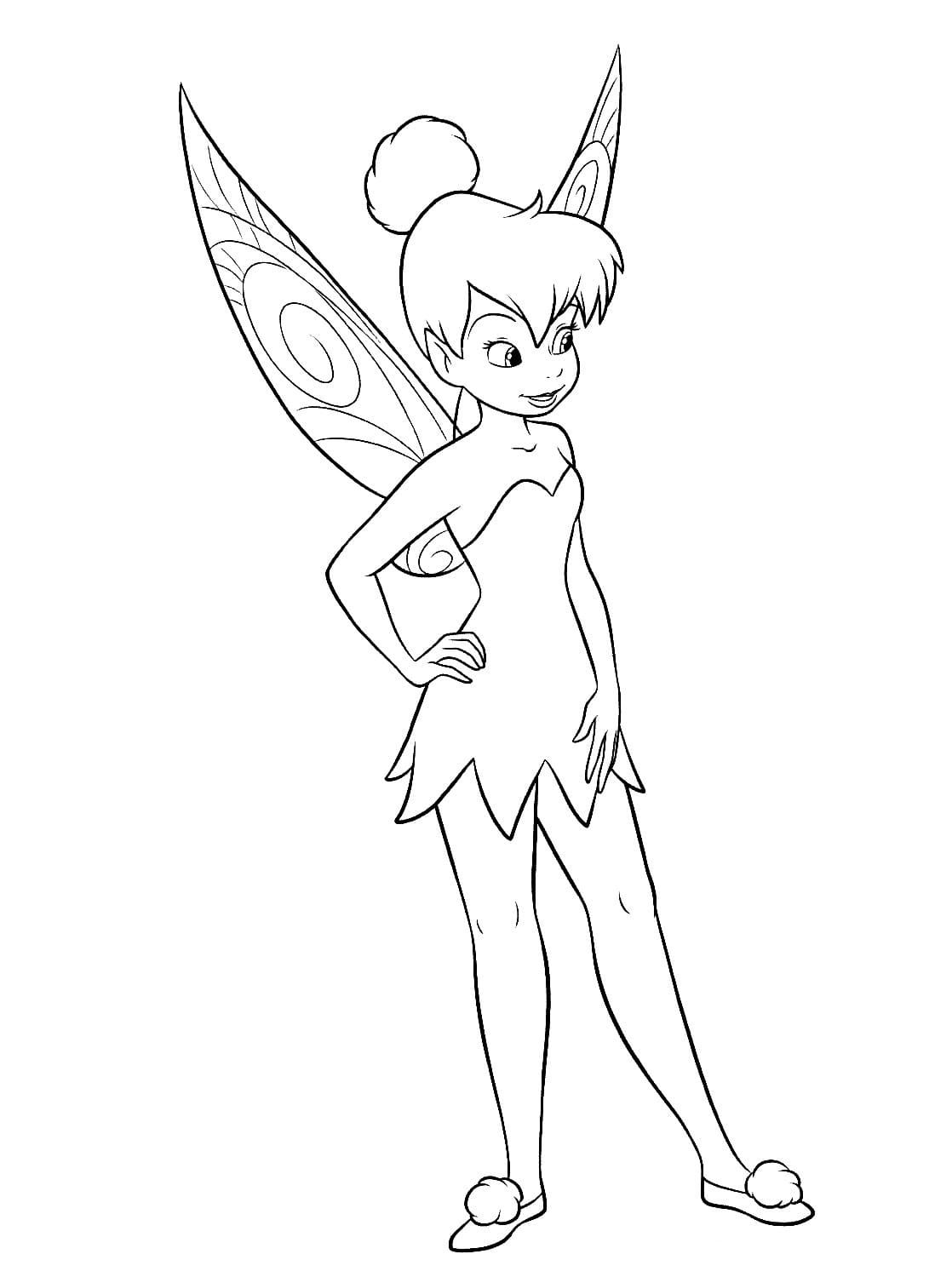 Çocuklar İçin Tinkerbell Boyama Sayfaları 