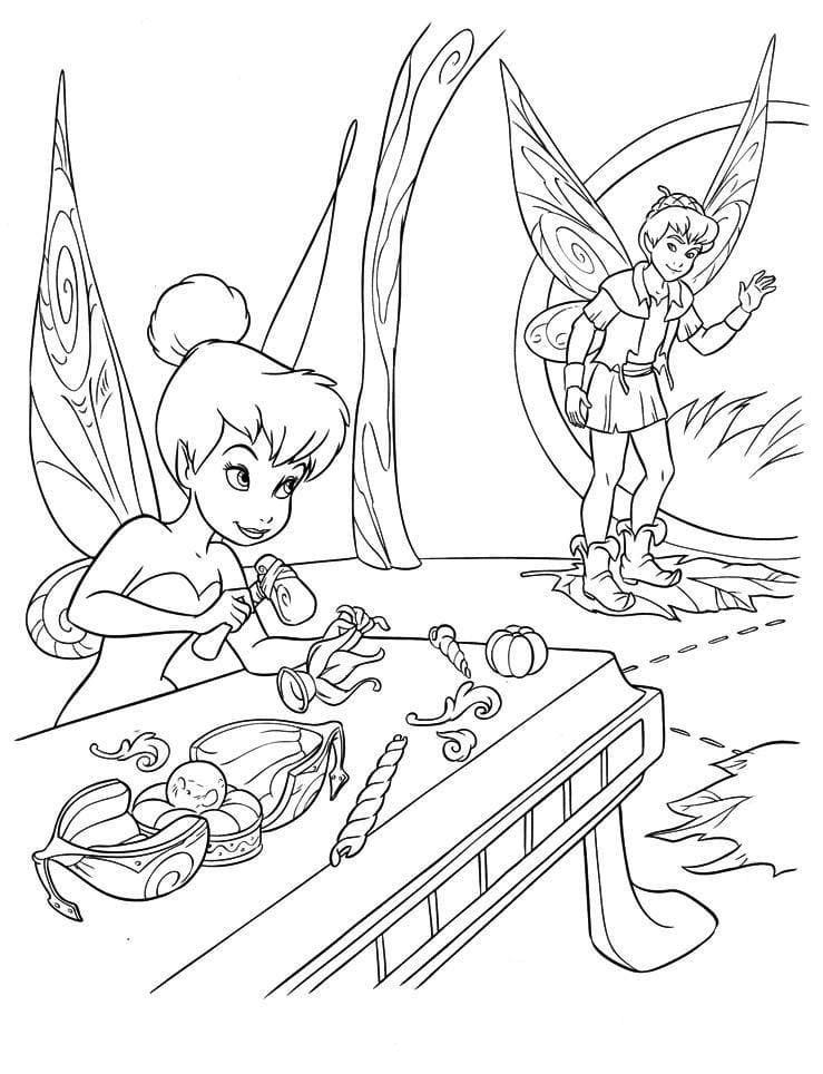Çocuklar İçin Tinkerbell Boyama Sayfaları 