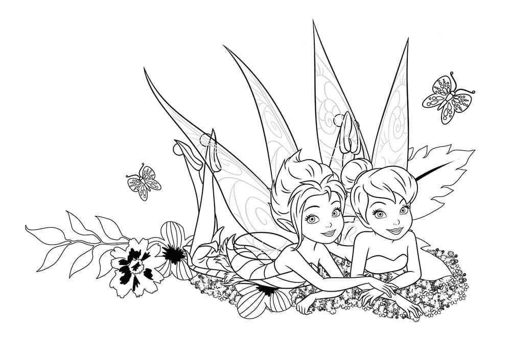 Çocuklar İçin Tinkerbell Boyama Sayfaları 