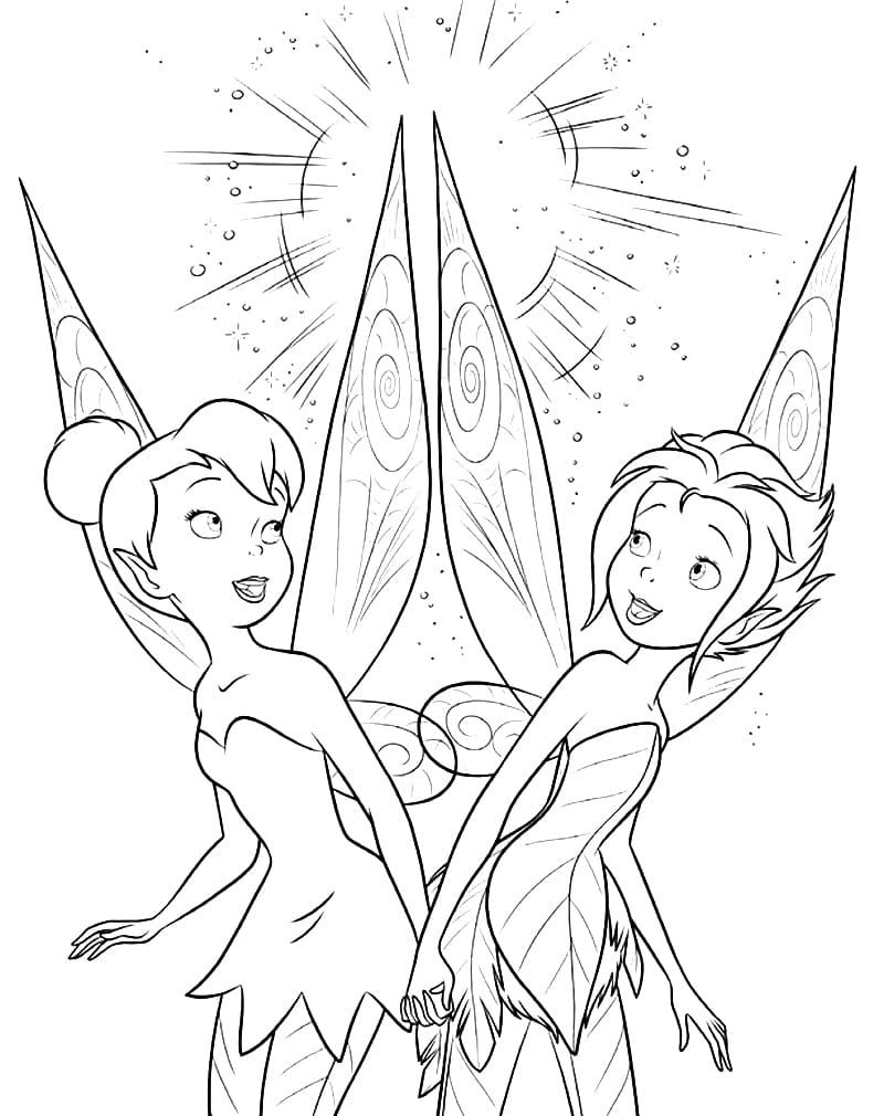 Çocuklar İçin Tinkerbell Boyama Sayfaları 