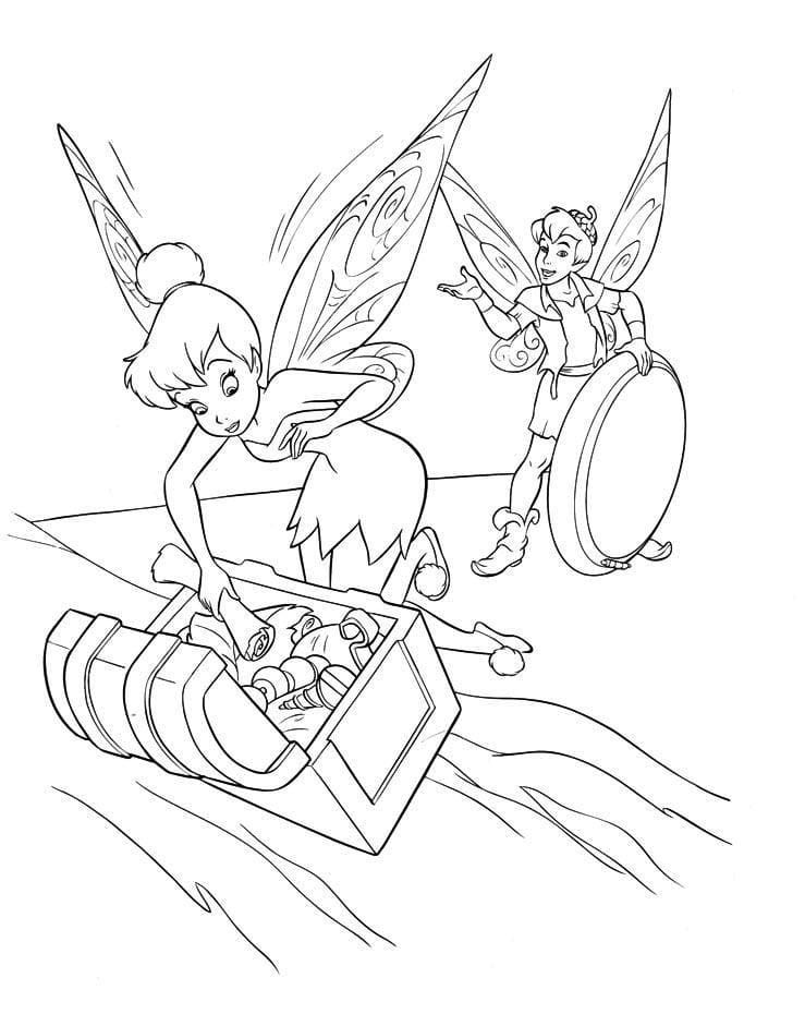 Çocuklar İçin Tinkerbell Boyama Sayfaları 