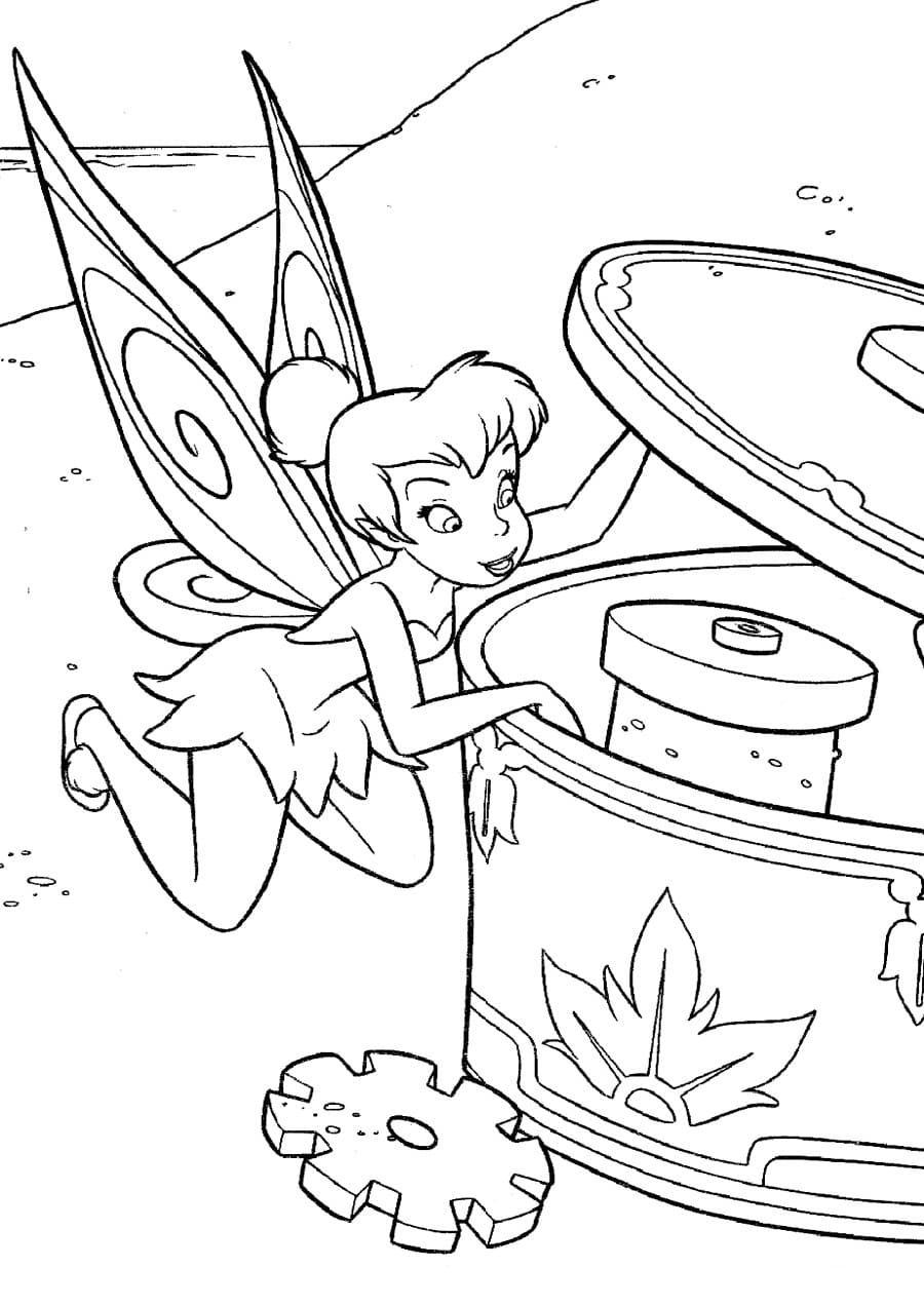 Çocuklar İçin Tinkerbell Boyama Sayfaları 