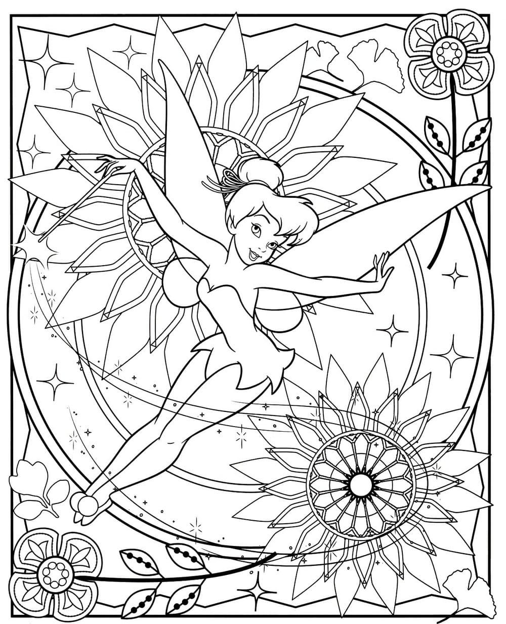 Çocuklar İçin Tinkerbell Boyama Sayfaları 