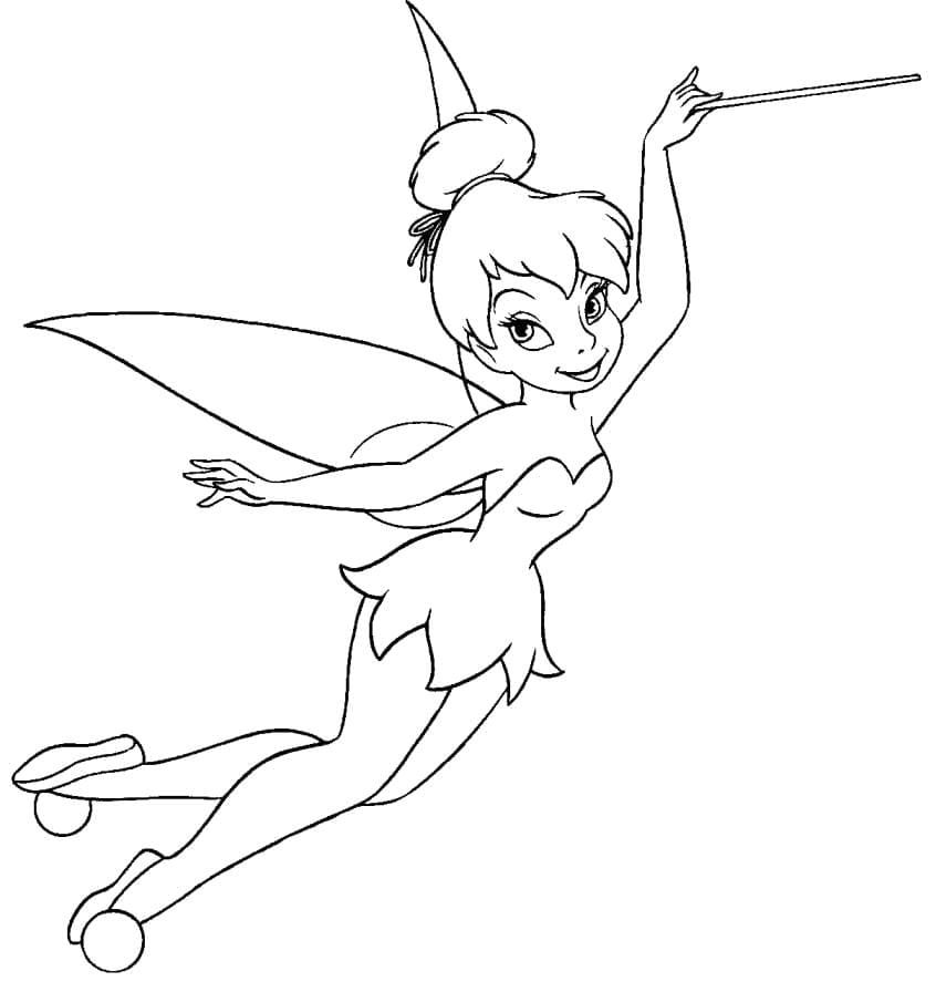 Çocuklar İçin Tinkerbell Boyama Sayfaları 