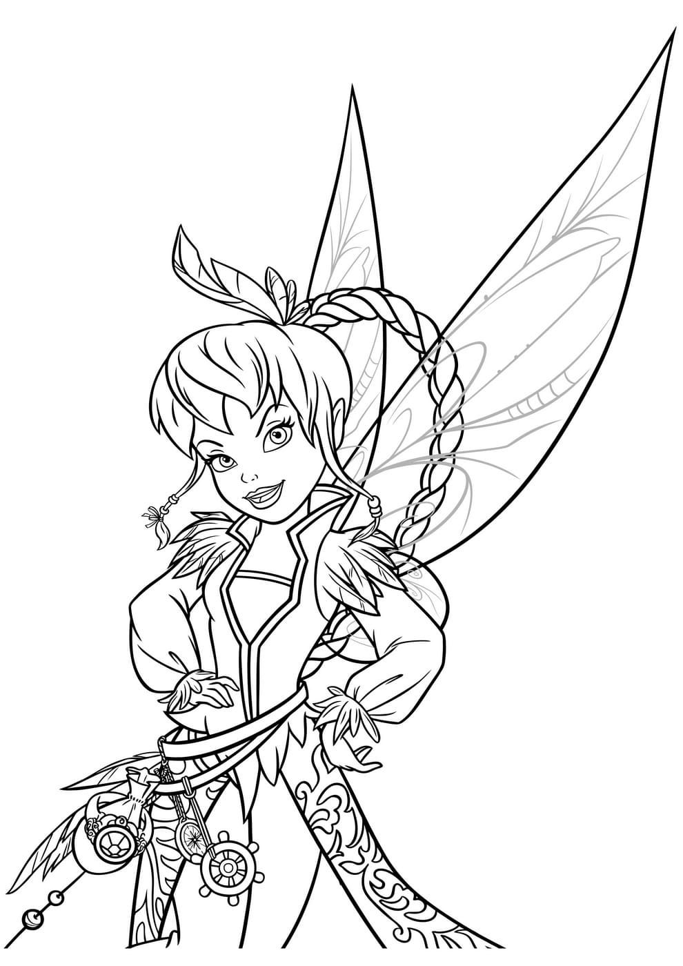 Çocuklar İçin Tinkerbell Boyama Sayfaları 