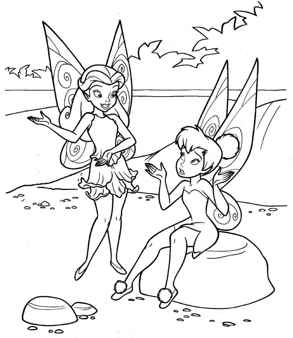 Çocuklar İçin Tinkerbell Boyama Sayfaları 