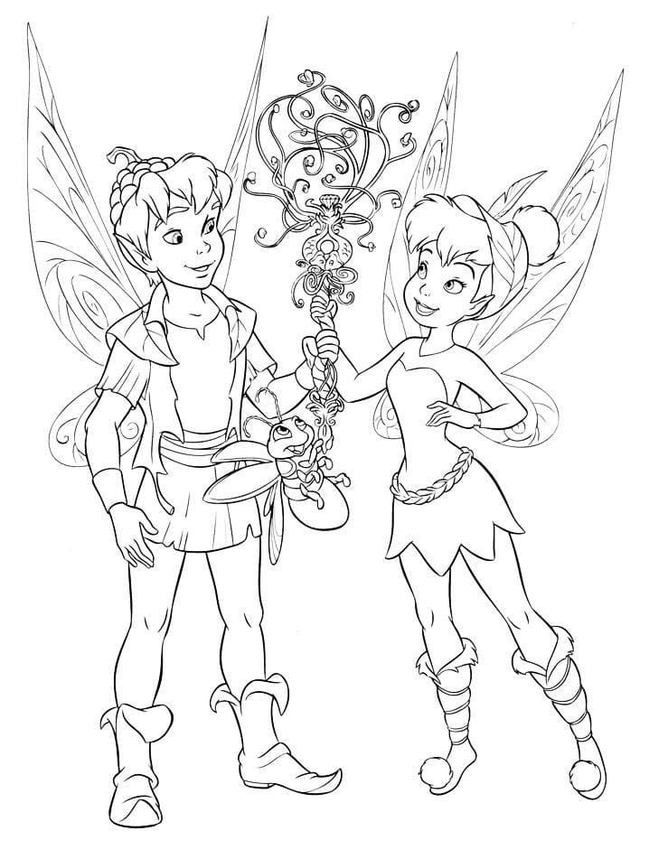 Çocuklar İçin Tinkerbell Boyama Sayfaları 