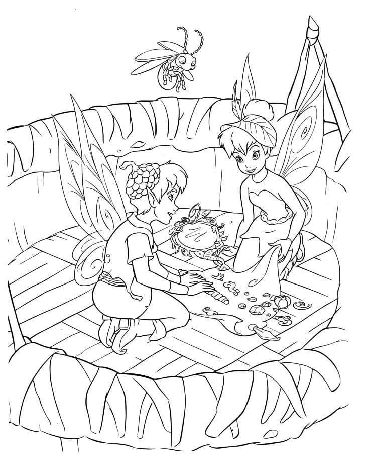 Çocuklar İçin Tinkerbell Boyama Sayfaları 