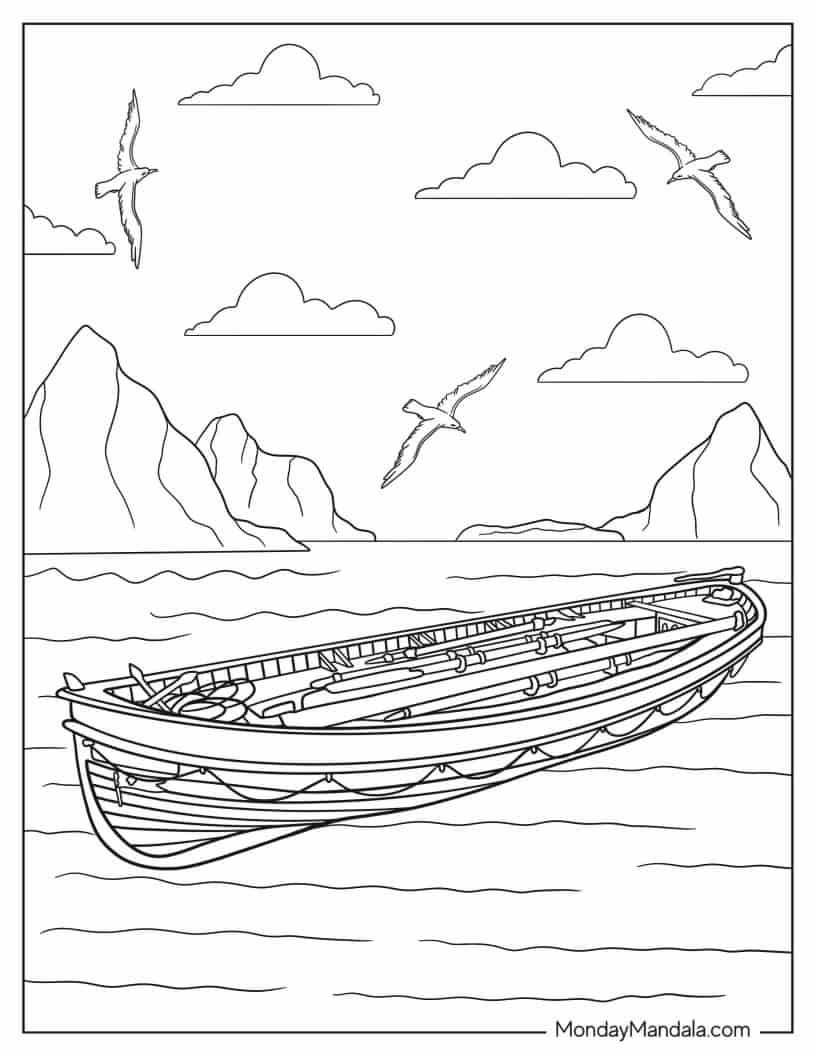 Çocuklar İçin Titanic Boyama Sayfaları 
