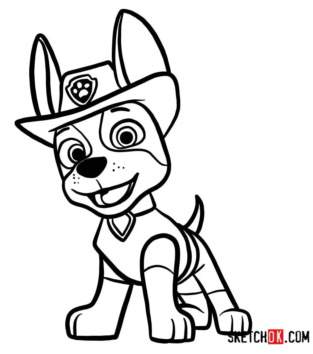 Çocuklar İçin Tracker Paw Boyama Sayfaları 