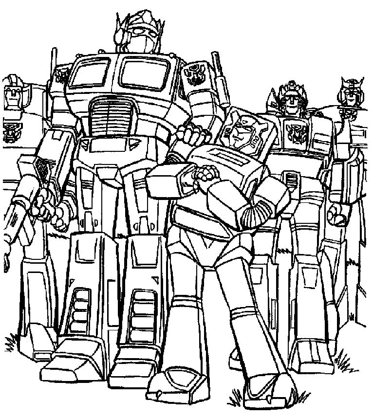 Çocuklar İçin Transformers Boyama Sayfaları 