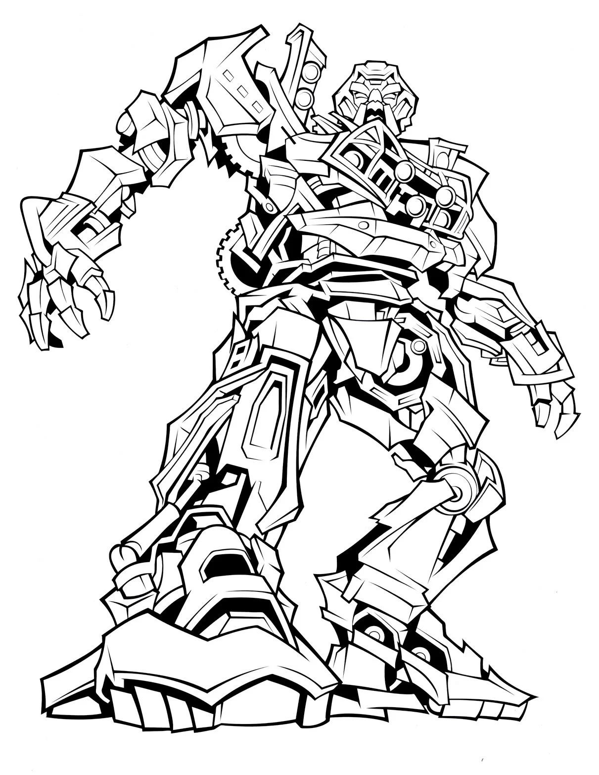 Çocuklar İçin Transformers Boyama Sayfaları 