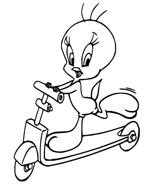 Çocuklar İçin Tweety Boyama Sayfaları 