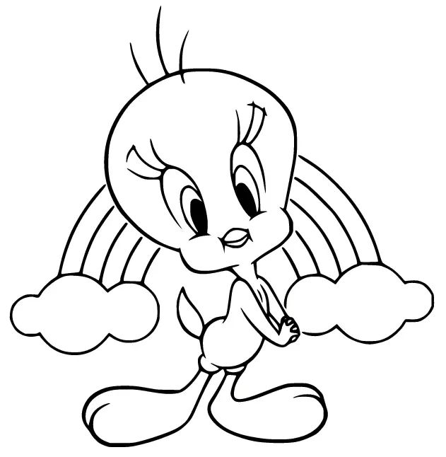 Çocuklar İçin Tweety Boyama Sayfaları 