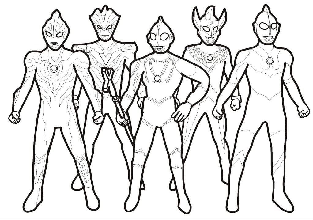 Çocuklar İçin Ultraman Boyama Sayfaları 